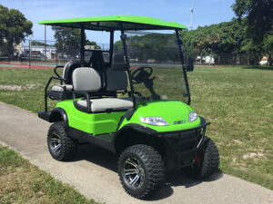 Lemon Green Advanced EV 4 Passenger Lifted Golf Cart port charlotte golf cart repairs, golf cart service, mobile repair